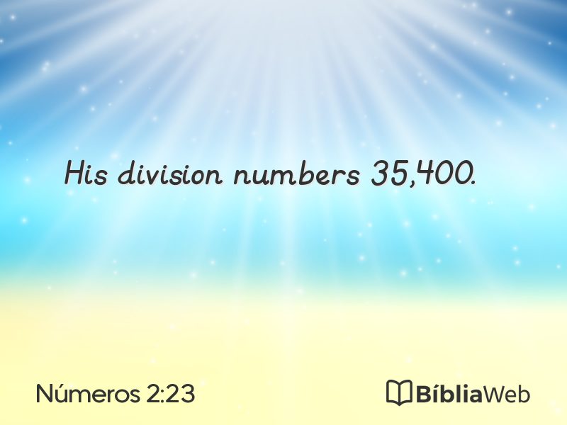 Números 2:23 em imagem para compartilhar