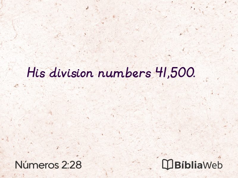Números 2:28 em imagem para compartilhar