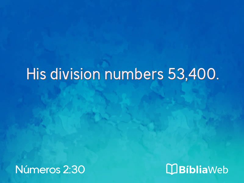 Números 2:30 em imagem para compartilhar