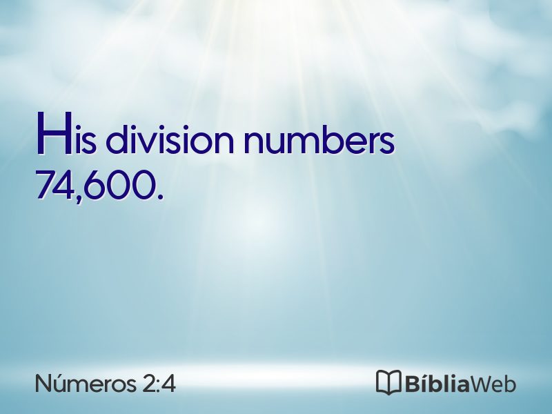 Números 2:4 em imagem para compartilhar