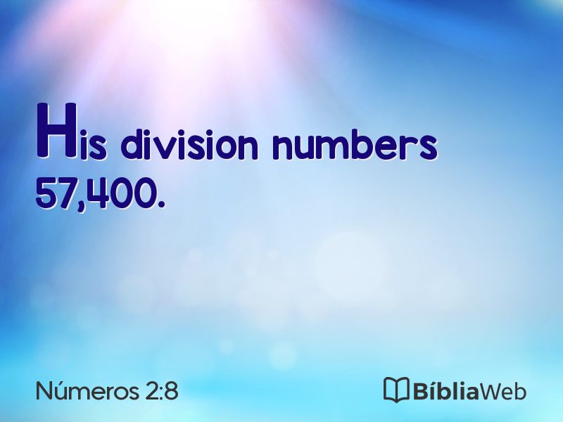 Números 2:8 em imagem para compartilhar