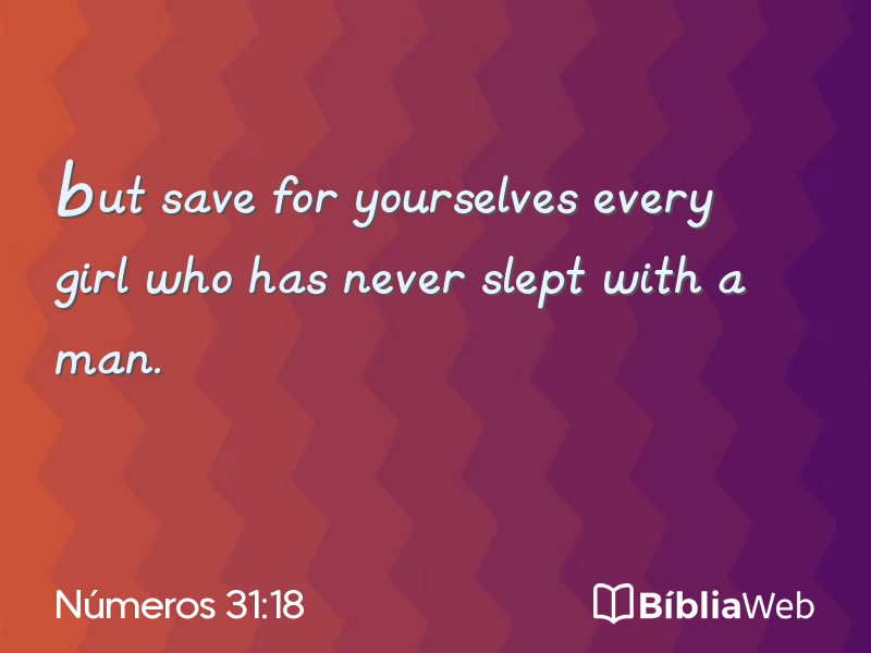 Números 31:18 em imagem para compartilhar
