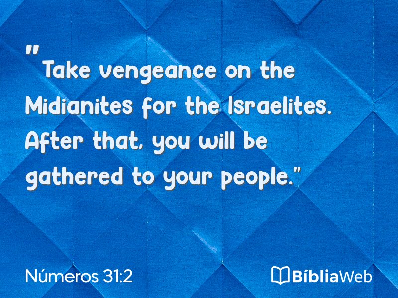 Números 31:2 em imagem para compartilhar