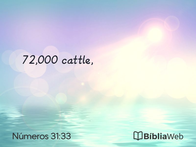 Números 31:33 em imagem para compartilhar