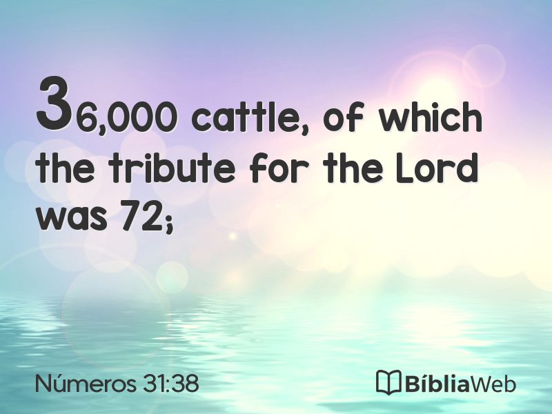 Números 31:38 em imagem para compartilhar