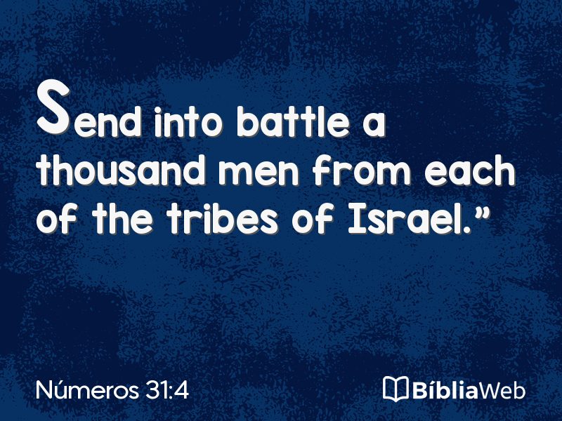 Números 31:4 em imagem para compartilhar
