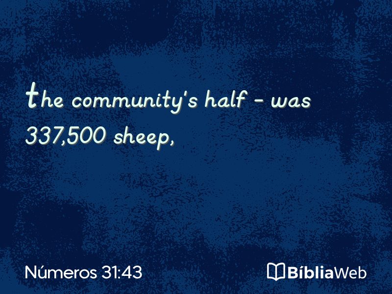 Números 31:43 em imagem para compartilhar