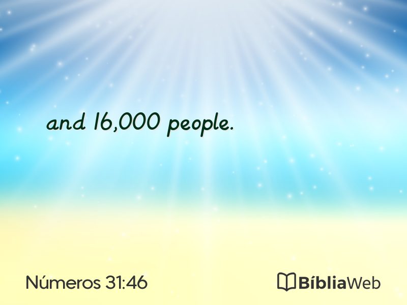 Números 31:46 em imagem para compartilhar