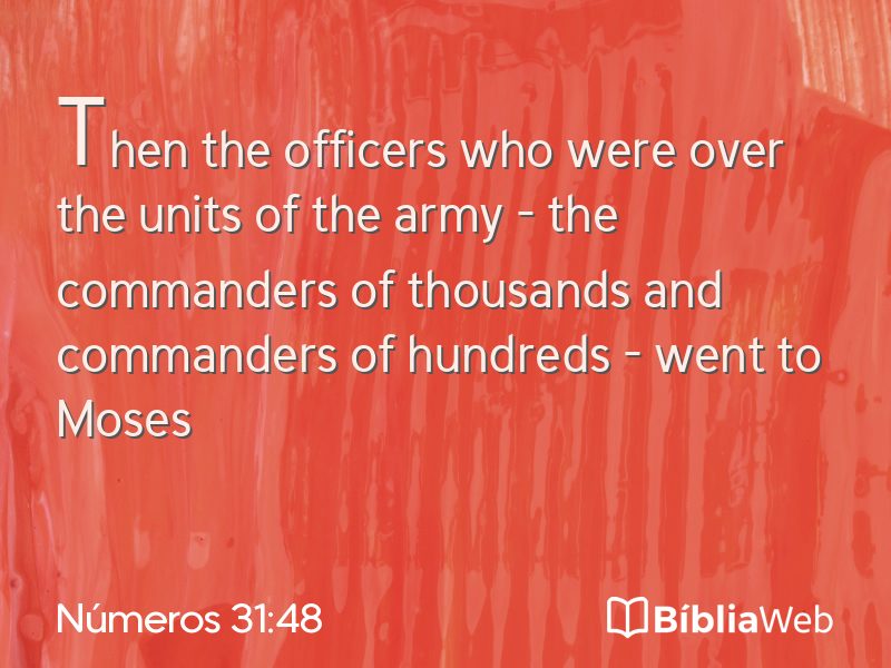 Números 31:48 em imagem para compartilhar