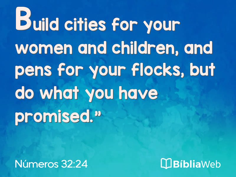Números 32:24 em imagem para compartilhar