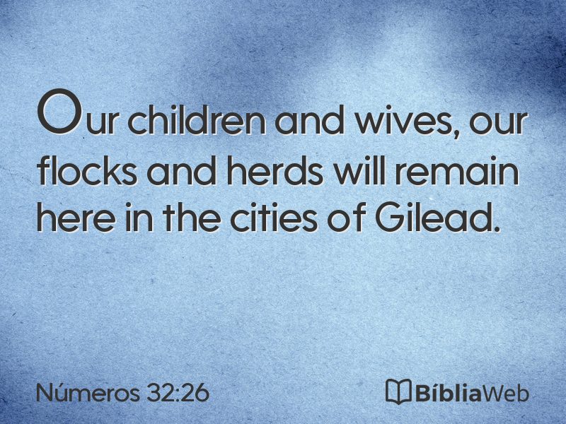 Números 32:26 em imagem para compartilhar