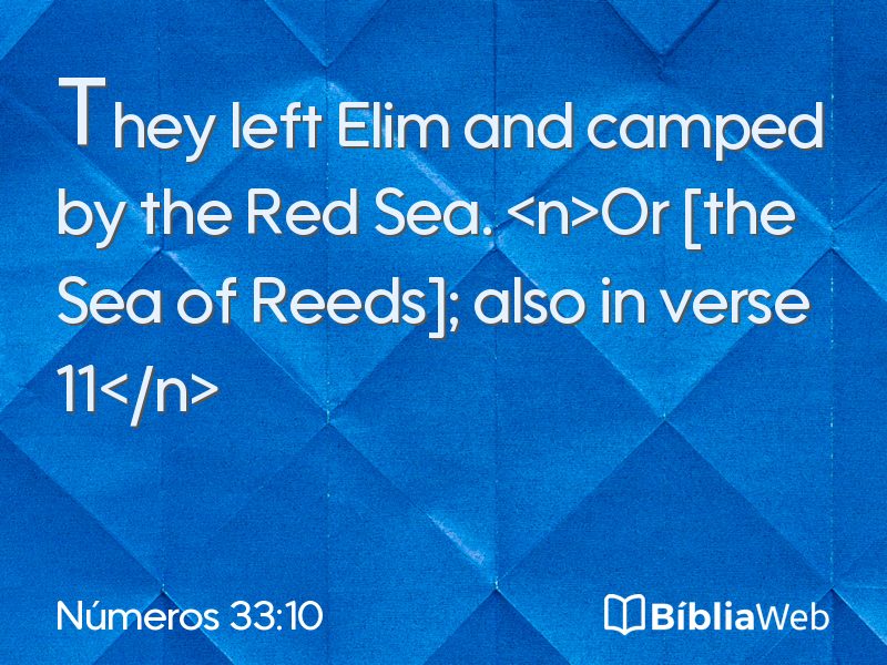 Números 33:10 em imagem para compartilhar