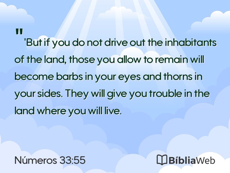 Números 33:55 em imagem para compartilhar