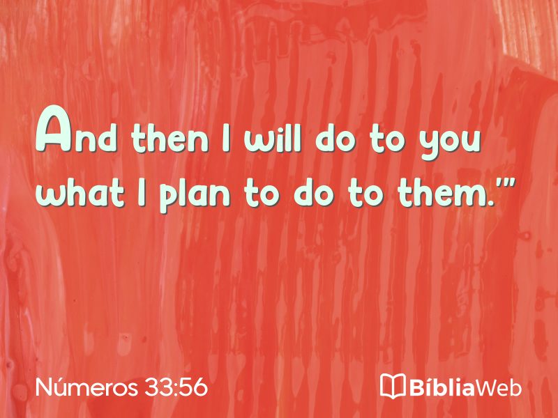 Números 33:56 em imagem para compartilhar