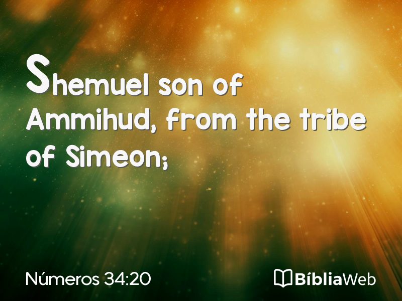 Números 34:20 em imagem para compartilhar