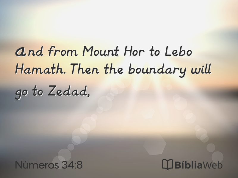 Números 34:8 em imagem para compartilhar