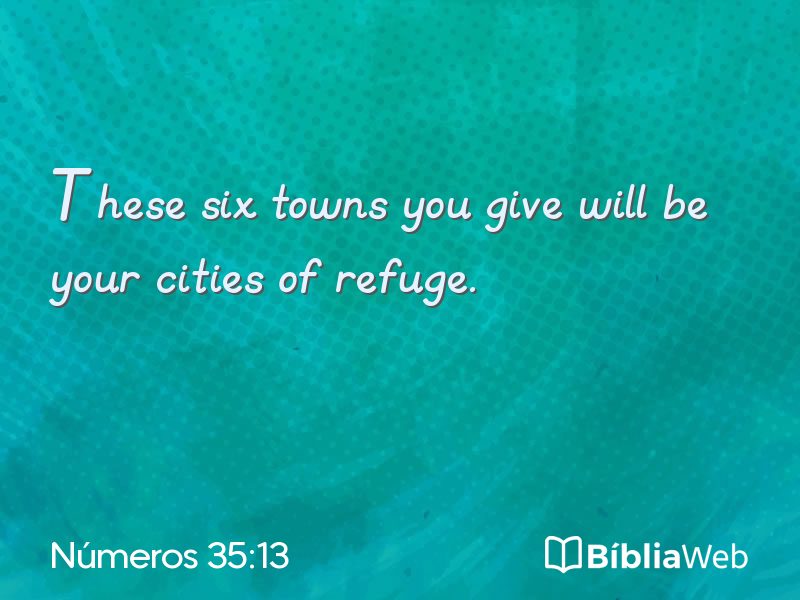 Números 35:13 em imagem para compartilhar