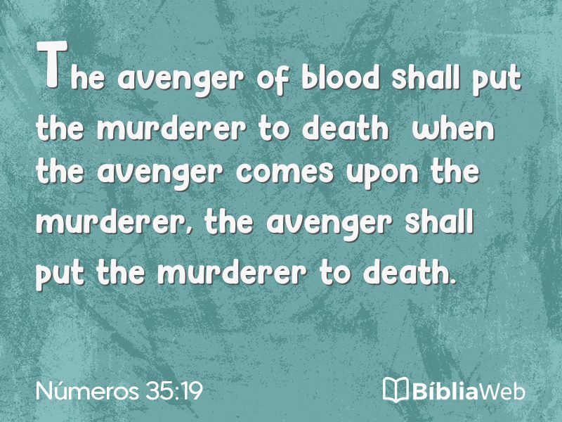 Números 35:19 em imagem para compartilhar