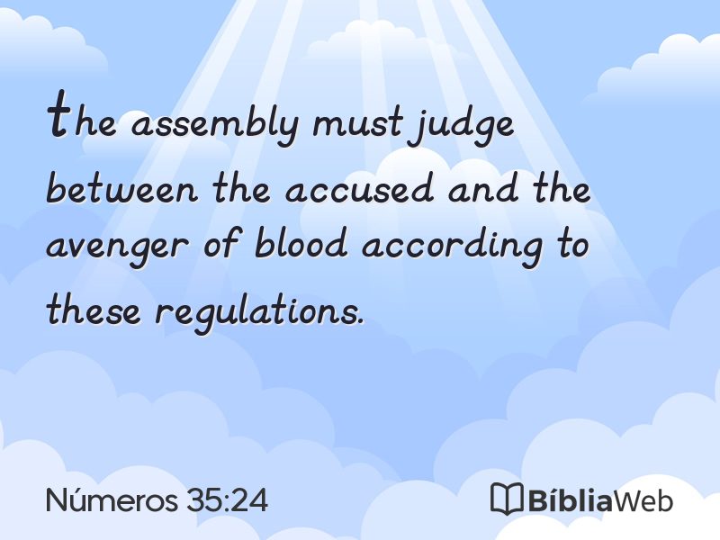 Números 35:24 em imagem para compartilhar