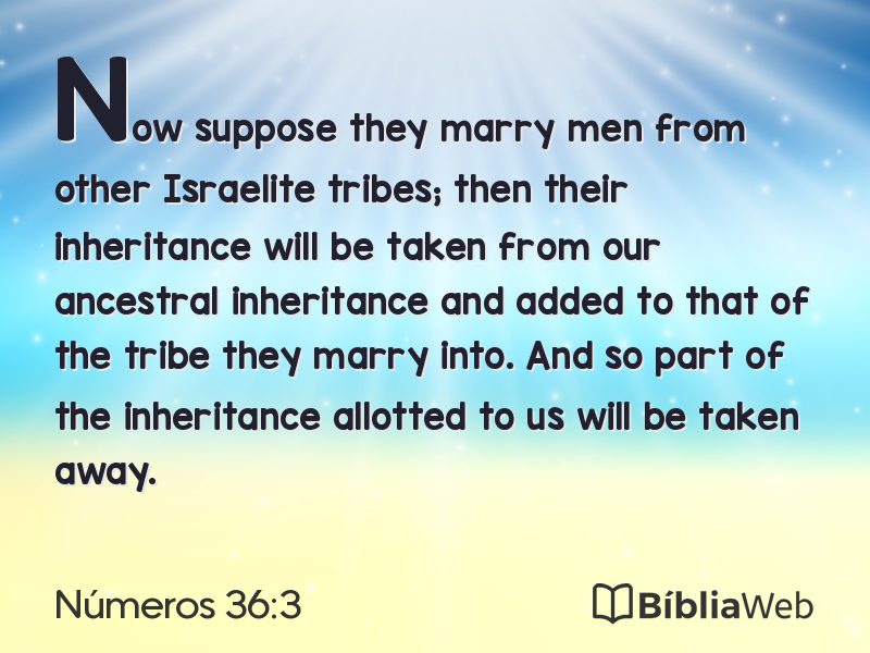 Números 36:3 em imagem para compartilhar