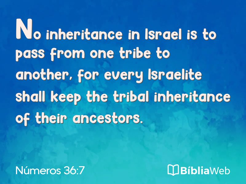 Números 36:7 em imagem para compartilhar