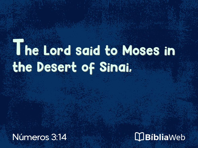 Números 3:14 em imagem para compartilhar