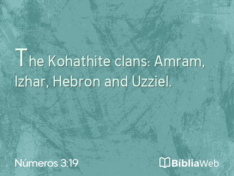 Números 3:19 em imagem para compartilhar