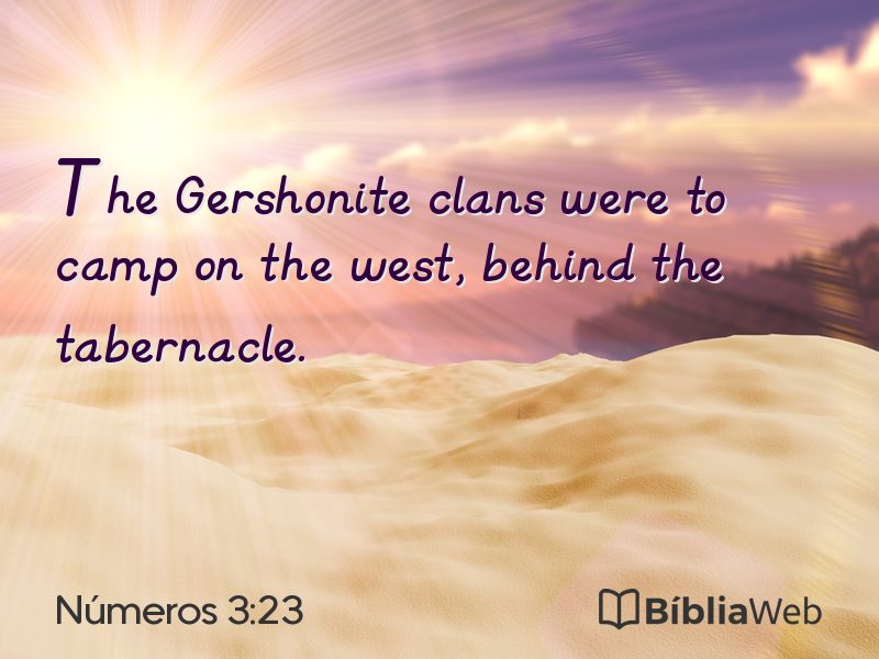 Números 3:23 em imagem para compartilhar
