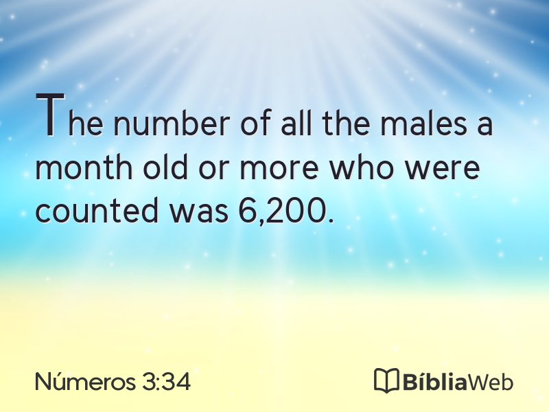 Números 3:34 em imagem para compartilhar