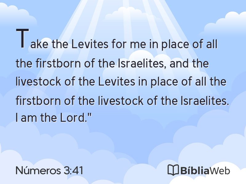 Números 3:41 em imagem para compartilhar