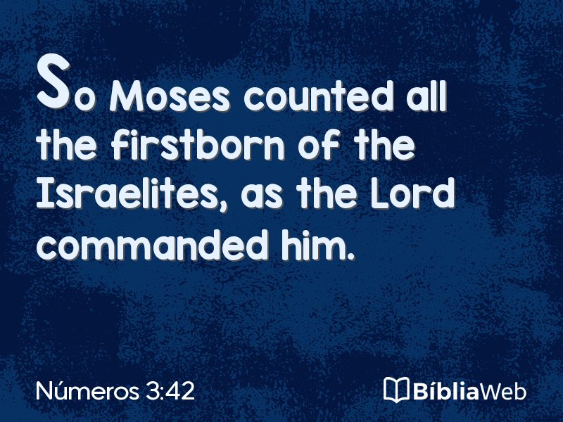 Números 3:42 em imagem para compartilhar