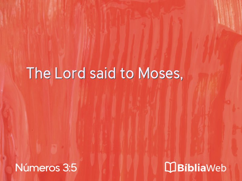 Números 3:5 em imagem para compartilhar