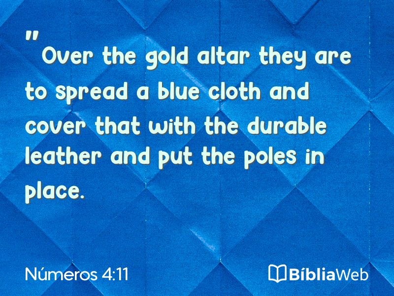Números 4:11 em imagem para compartilhar