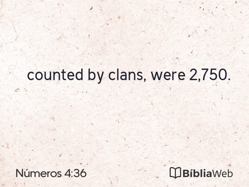 Números 4:36 em imagem para compartilhar