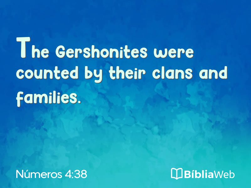 Números 4:38 em imagem para compartilhar