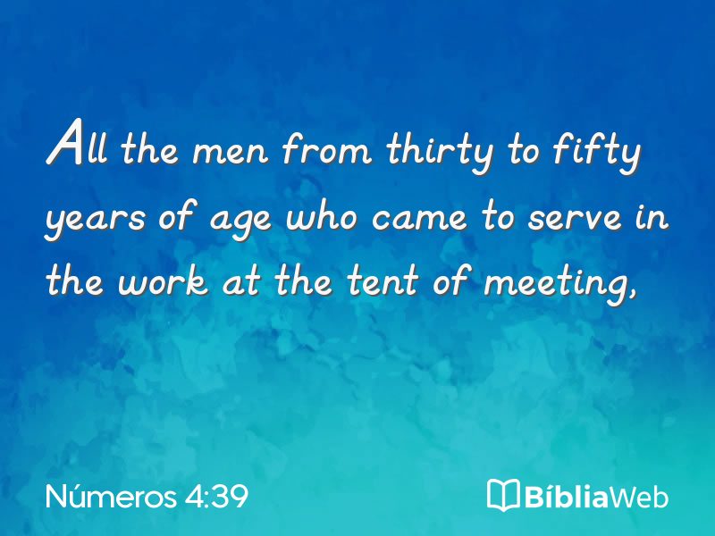 Números 4:39 em imagem para compartilhar