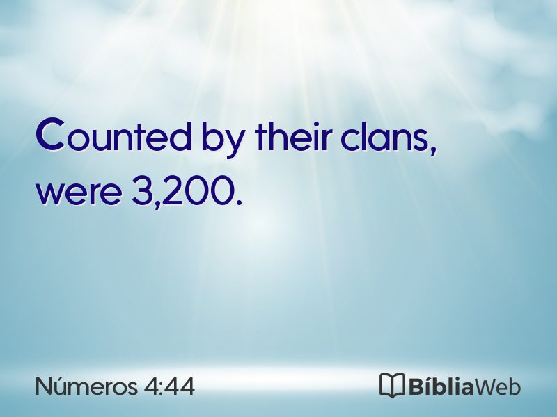 Números 4:44 em imagem para compartilhar