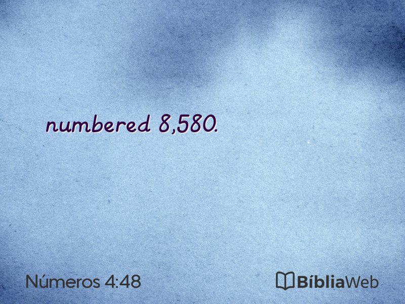 Números 4:48 em imagem para compartilhar