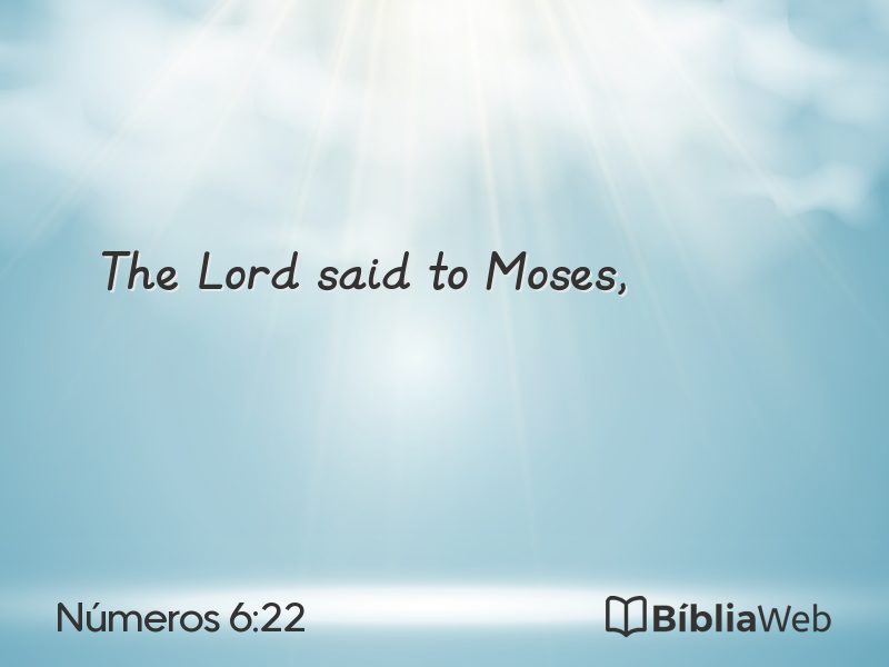 Números 6:22 em imagem para compartilhar