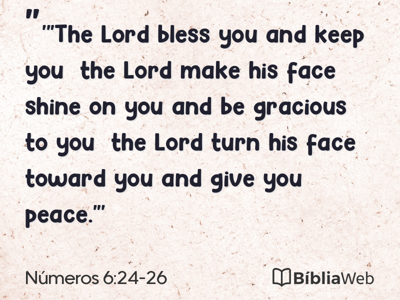 Números 6:24-26 em imagem para compartilhar