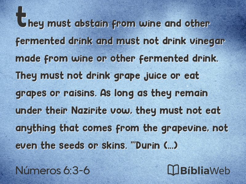 Números 6:3-6 em imagem para compartilhar