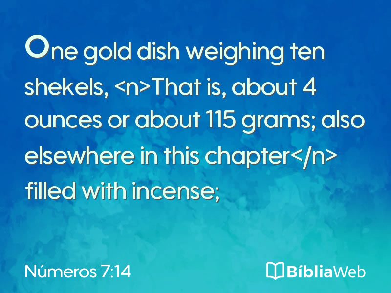 Números 7:14 em imagem para compartilhar