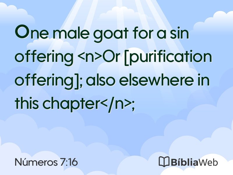 Números 7:16 em imagem para compartilhar