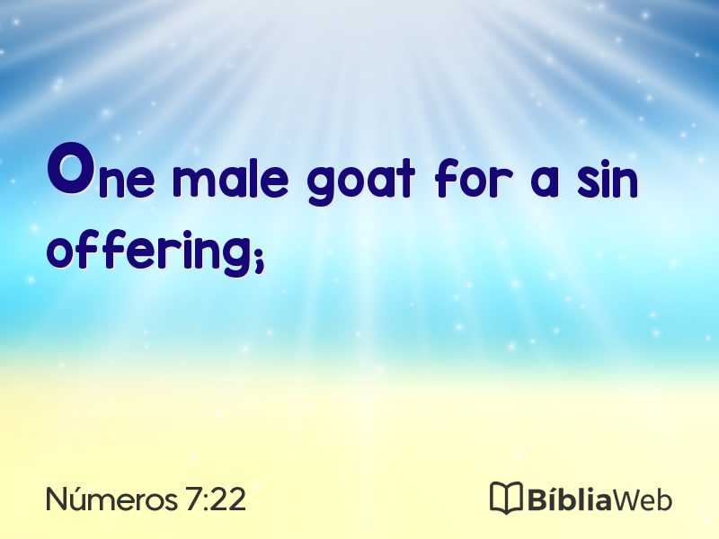 Números 7:22 em imagem para compartilhar