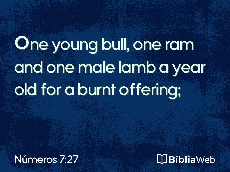 Números 7:27 em imagem para compartilhar