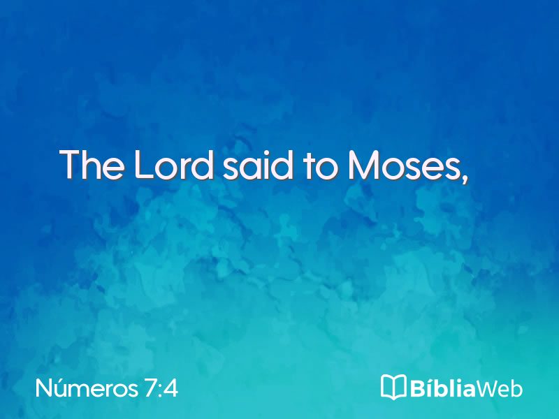 Números 7:4 em imagem para compartilhar