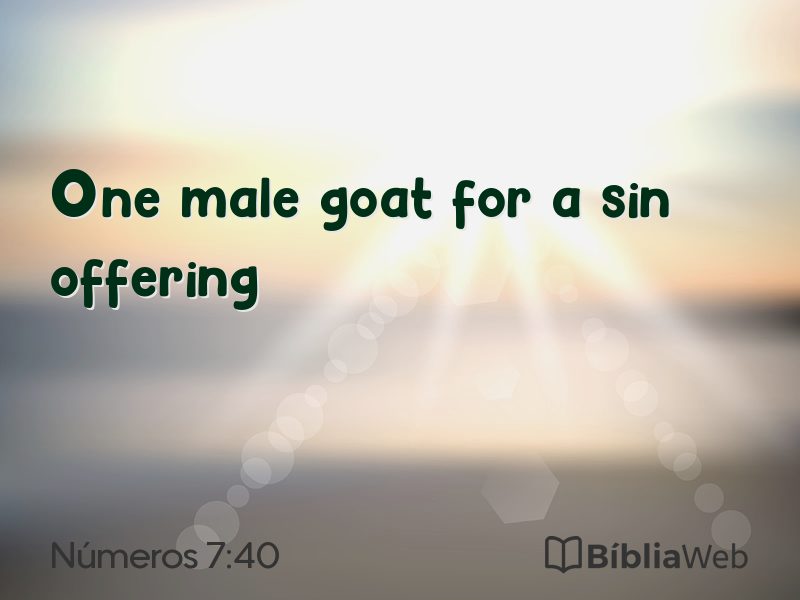 Números 7:40 em imagem para compartilhar
