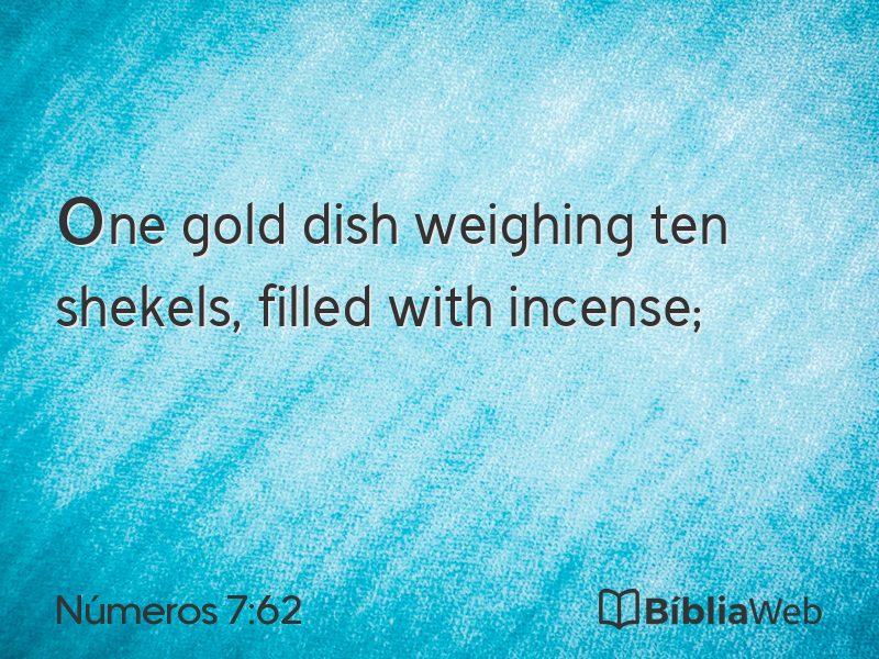 Números 7:62 em imagem para compartilhar