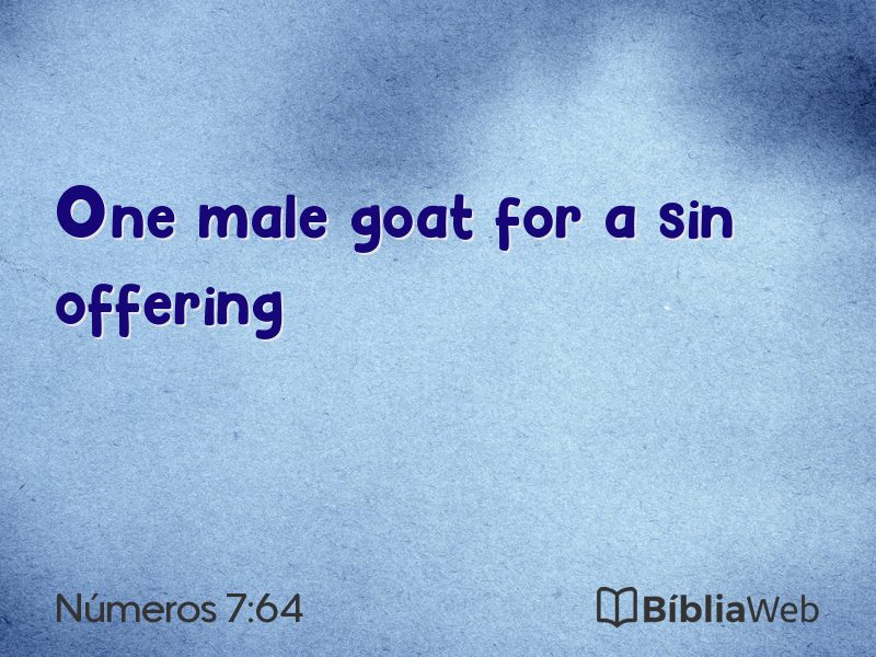 Números 7:64 em imagem para compartilhar