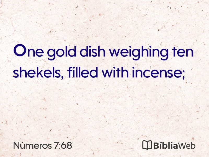 Números 7:68 em imagem para compartilhar